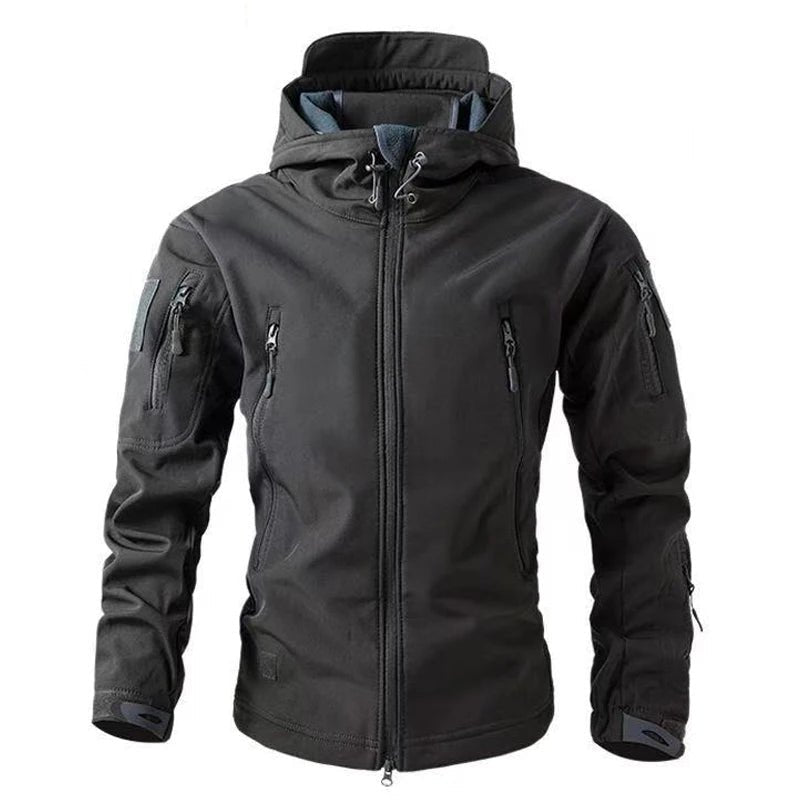 Detalle de los puños ajustables de la chaqueta softshell TUNDREK