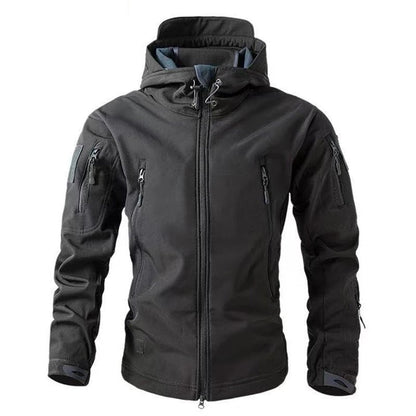 Detalle de los puños ajustables de la chaqueta softshell TUNDREK