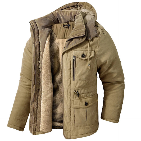 Abrigo de invierno acolchado con capucha para hombre VARKON