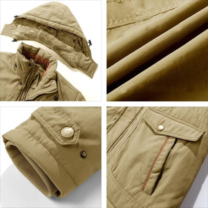 Chaqueta impermeable VARKSTAN doblada mostrando su acabado