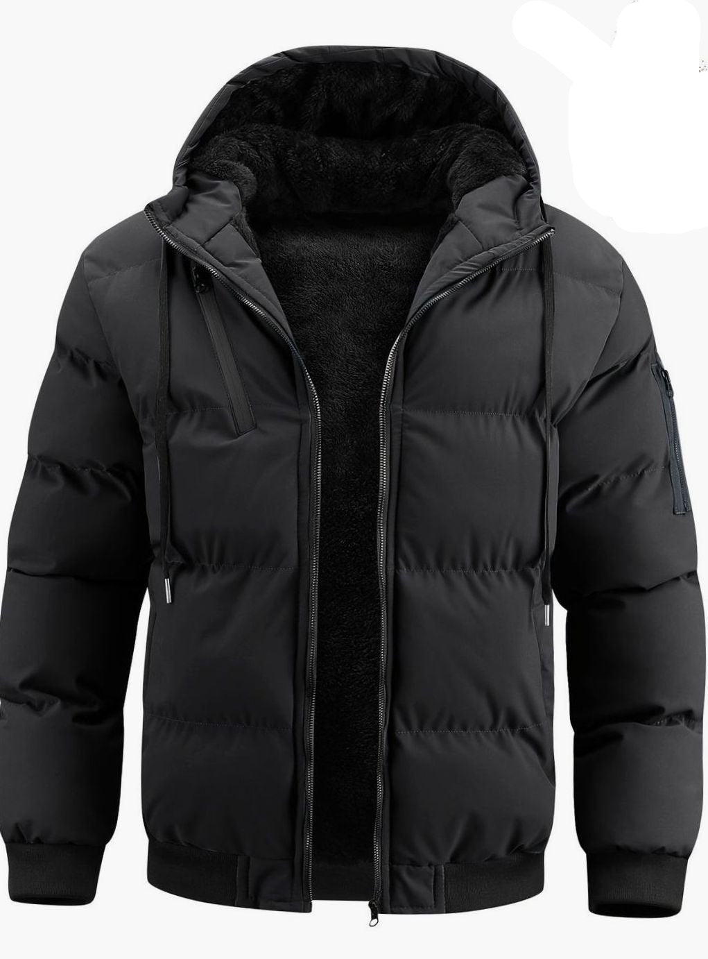 Puños elásticos de la chaqueta acolchada para hombre