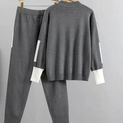 Sudadera de cuello redondo con acabados en contraste del conjunto WESLA