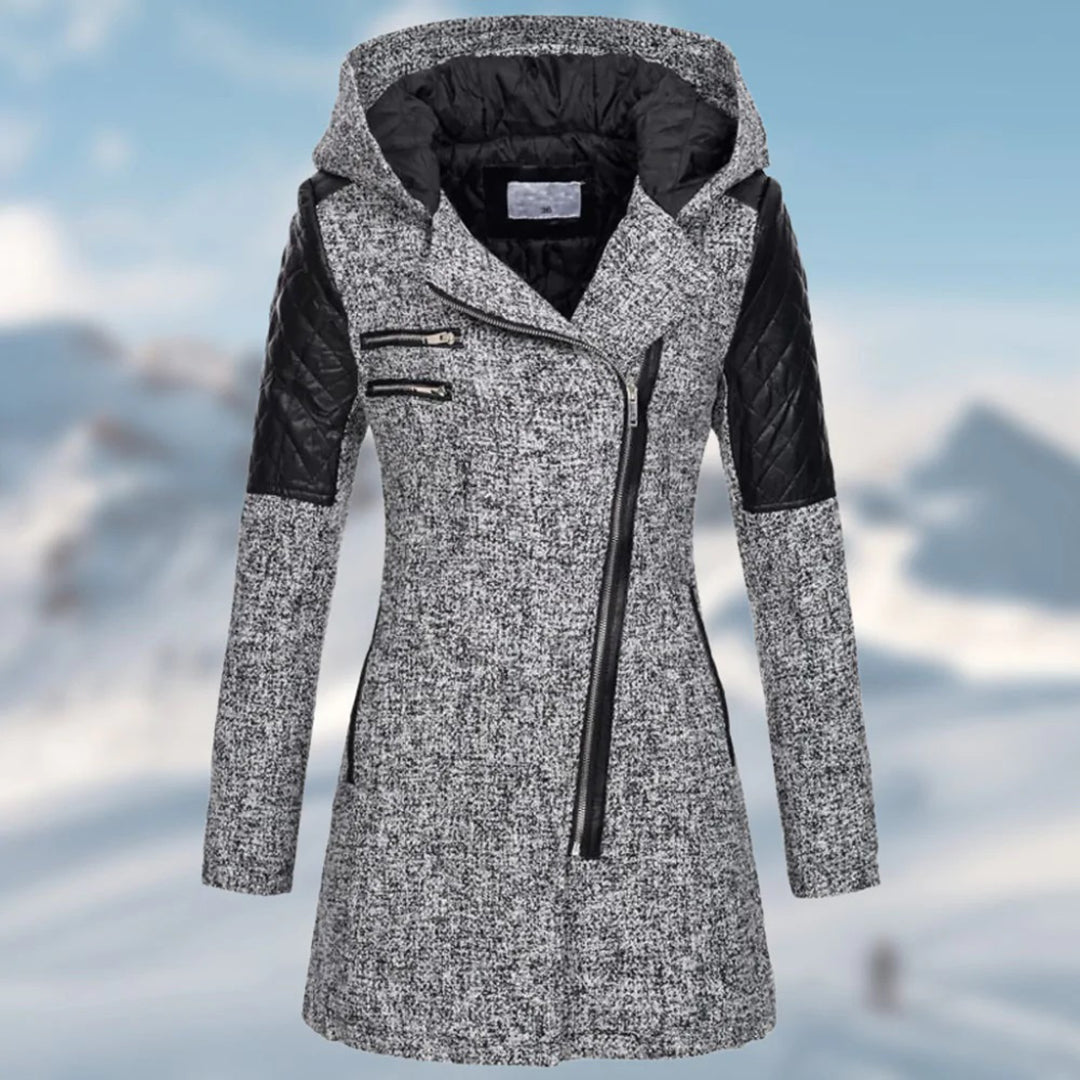 Abrigo de invierno WINTERVALLE para mujer en color negro con cierre de botones