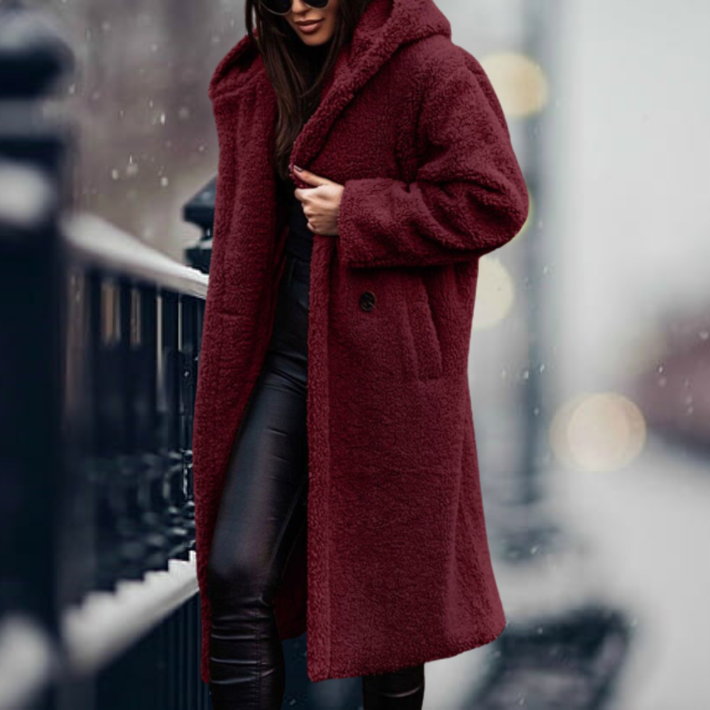 Abrigo WINVELA combinado con conjunto elegante de invierno