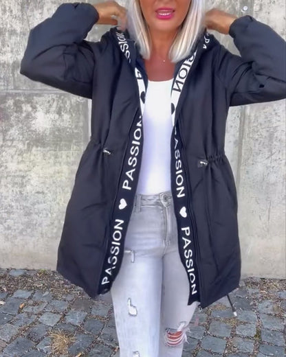 Parka WYNTORA en color gris vista de perfil