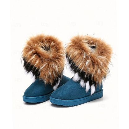 Botas de YULANI YULANI puestas para un paseo de invierno