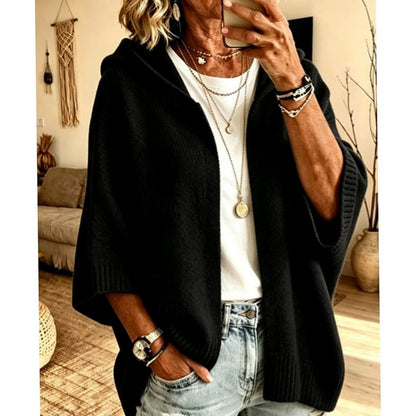Cárdigan YULENA con capucha, ideal para looks de capas cómodos