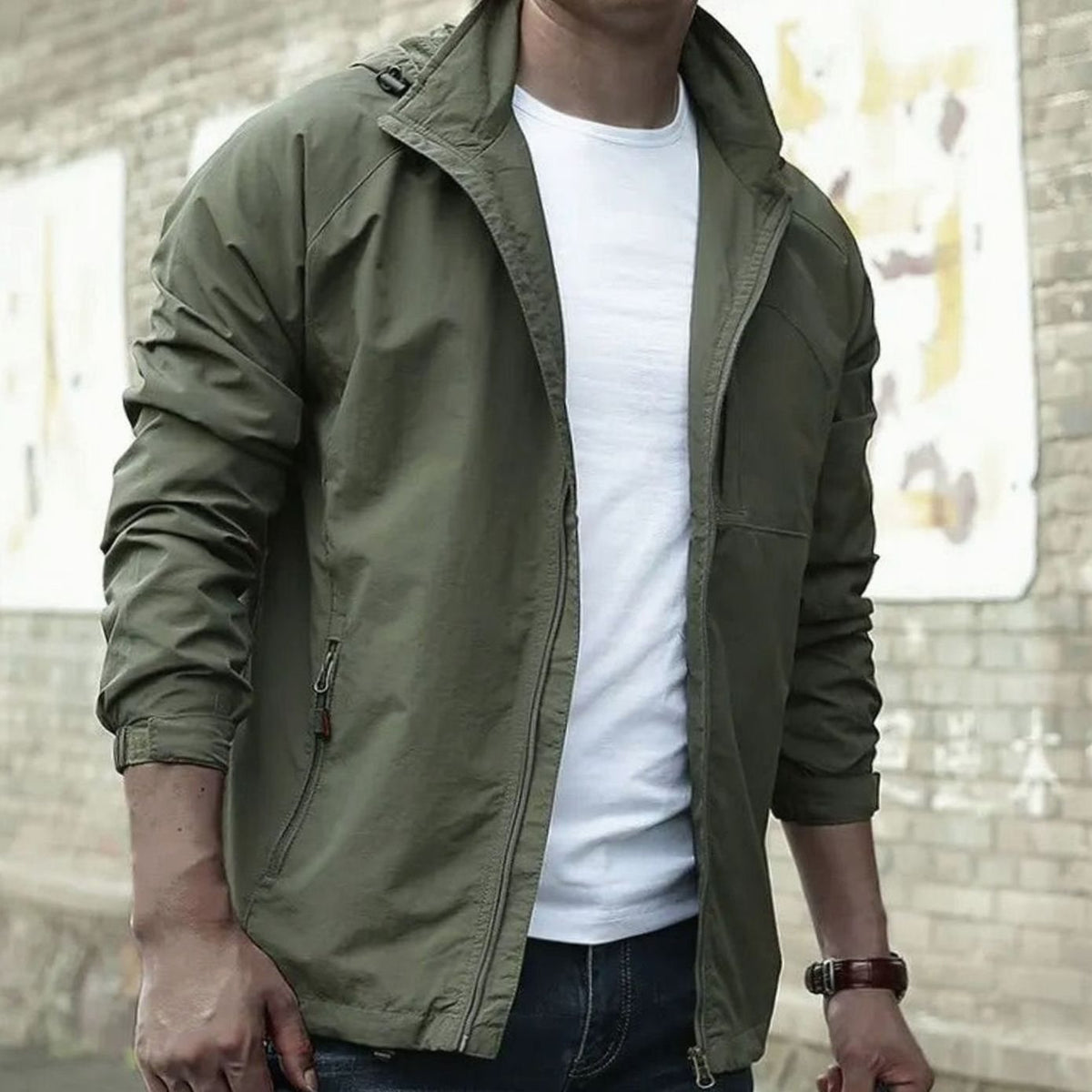 Chaqueta ZALDRИК de manga larga combinada con look urbano casual