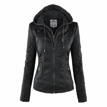Detalle de la capucha desmontable de la chaqueta moto ZENRIKA