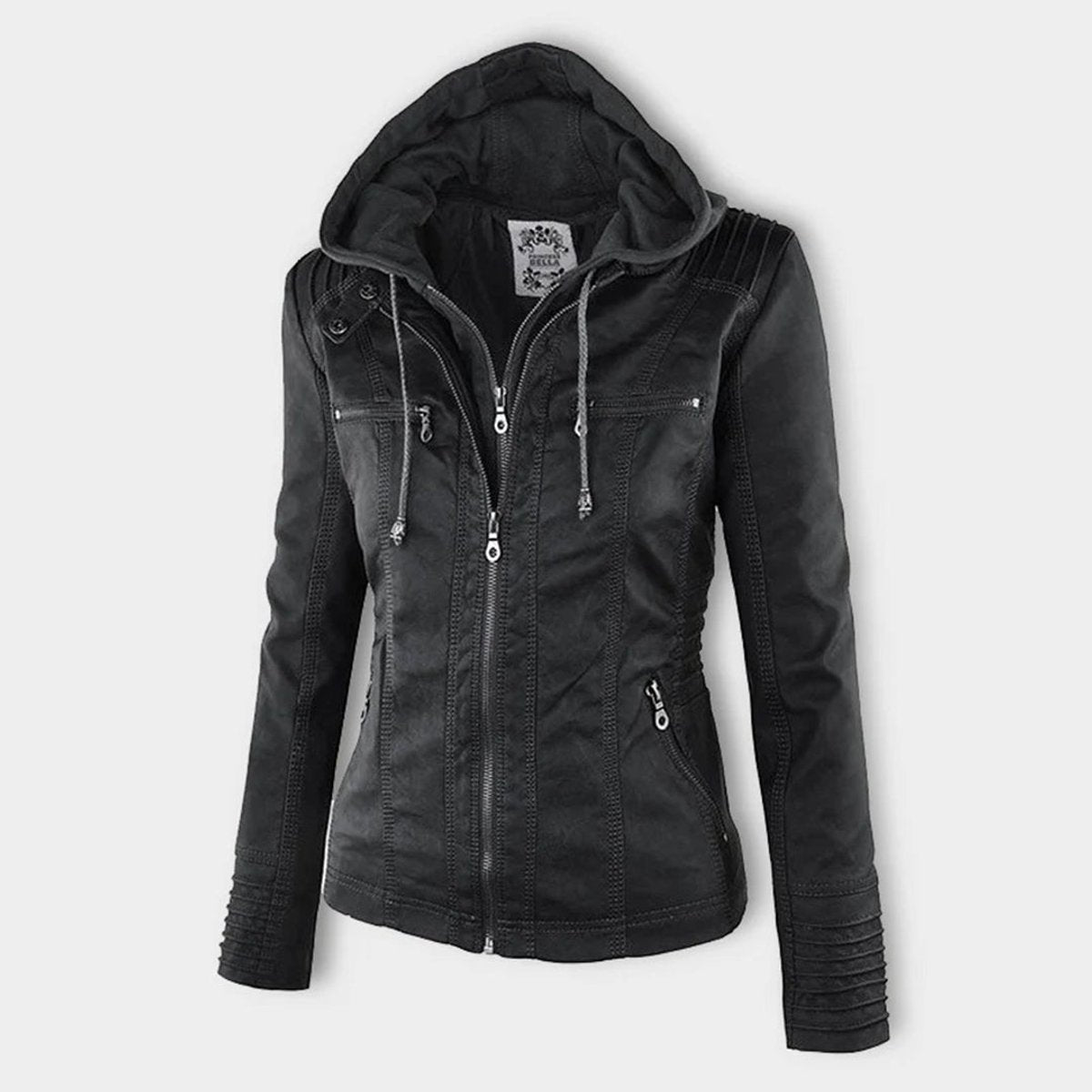 Chaqueta moto mujer en color khaki