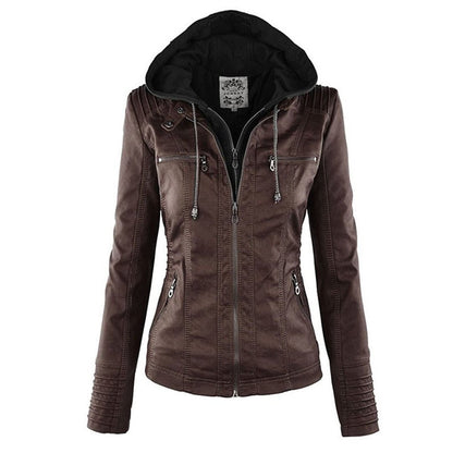 Chaqueta moto mujer vista trasera